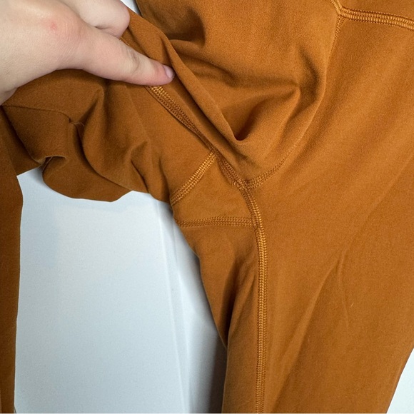 Lululemon Groove Super High Rise Flared Pant Nulu Butternut Brown Orange 30” 0 - Picture 3 of 6